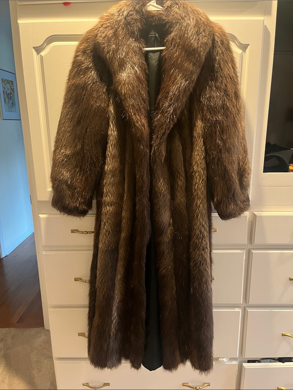 Vintage Beaver Fur Coat - Long floor length